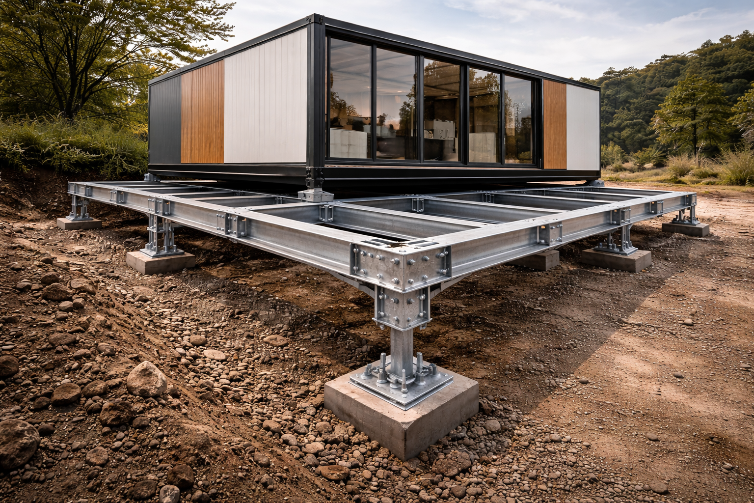 Fundação Móvel para Módulos: Solução Inovadora para Construção Modular